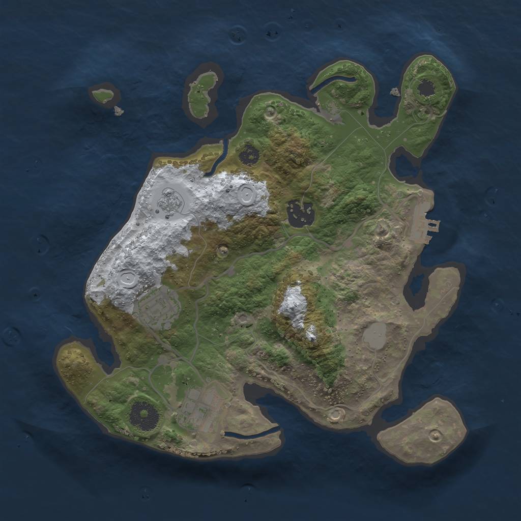 Rust Map: Procedural Map, Size: 2700, Seed: 8675456, 10 Monuments