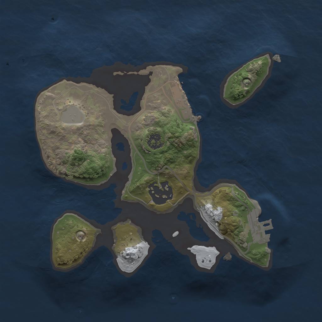 Rust Map: Procedural Map, Size: 2000, Seed: 52114, 8 Monuments
