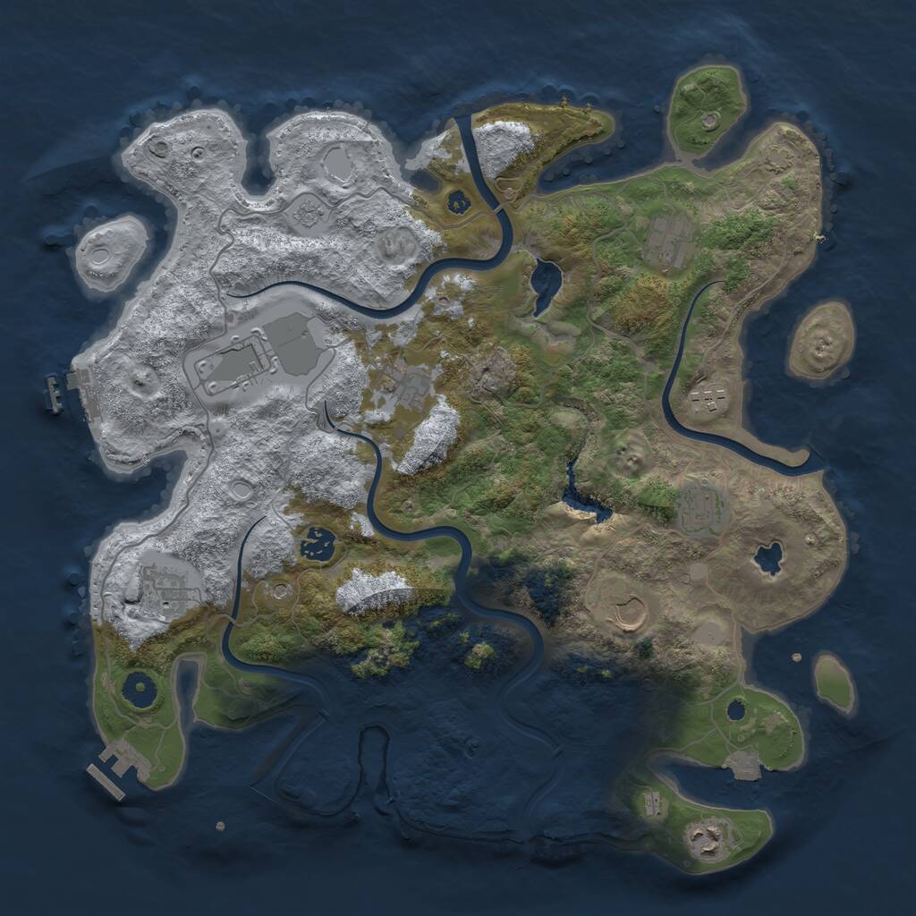 Rust Map: Procedural Map, Size: 4000, Seed: 2103342878, 15 Monuments