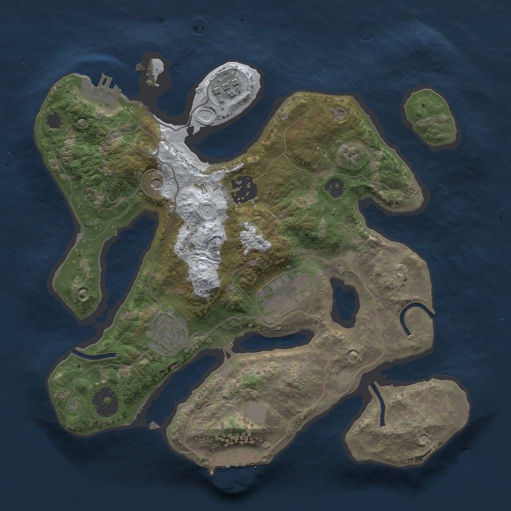 Rust Map: Procedural Map, Size: 2800, Seed: 710080, 12 Monuments