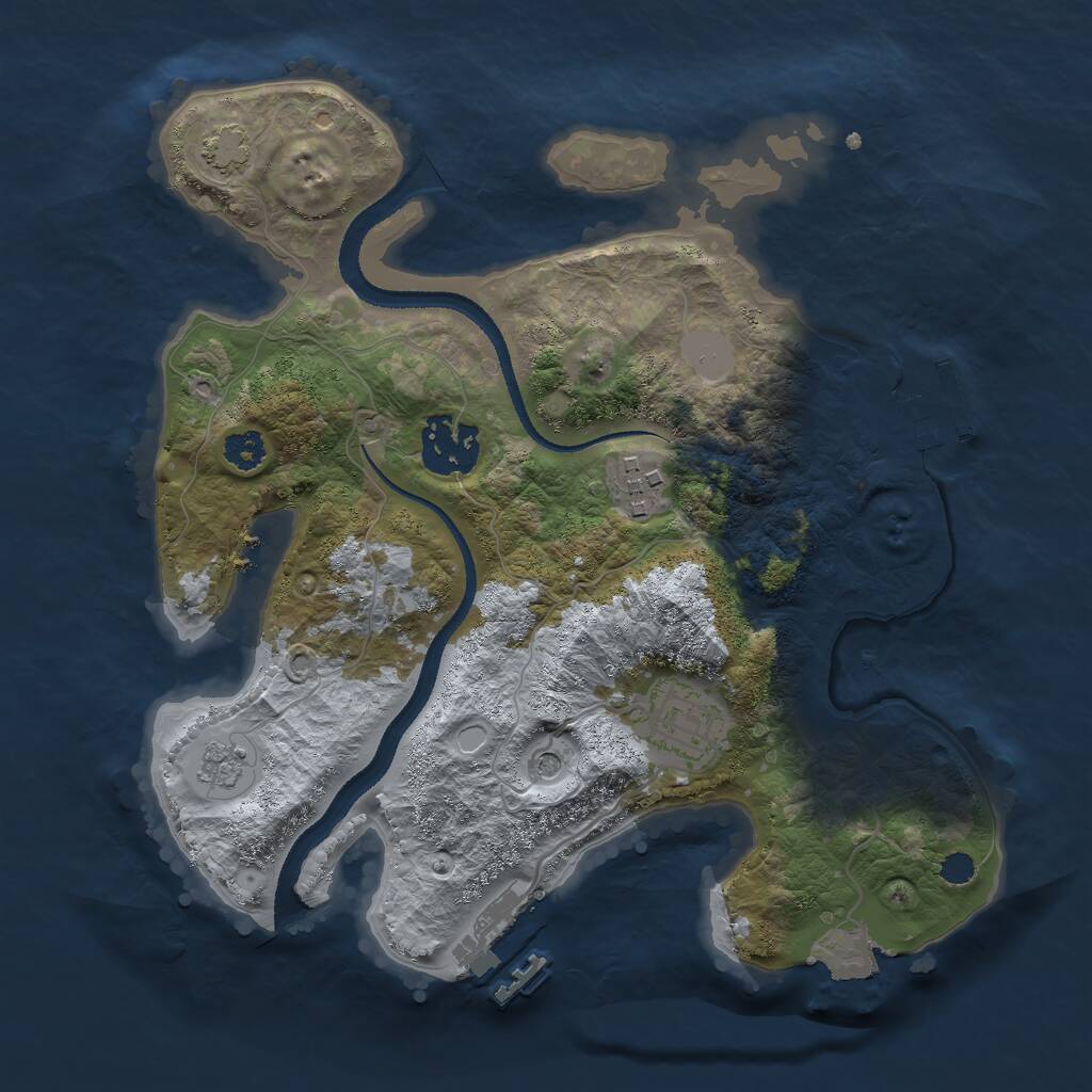 Rust Map: Procedural Map, Size: 2700, Seed: 33, 9 Monuments