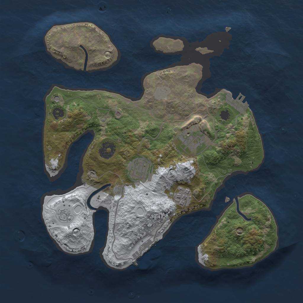 Rust Map: Procedural Map, Size: 2700, Seed: 33, 11 Monuments