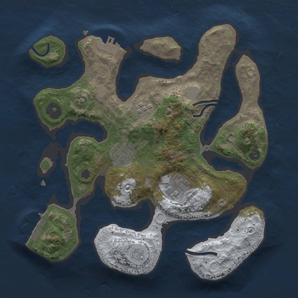 Rust Map: Procedural Map, Size: 2800, Seed: 118, 11 Monuments