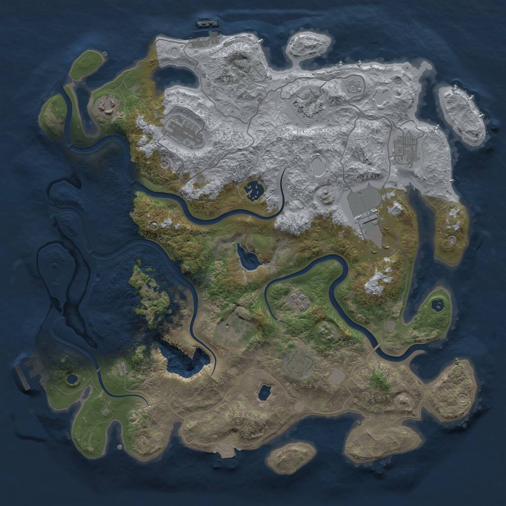 Rust Map: Procedural Map, Size: 4000, Seed: 797500, 15 Monuments
