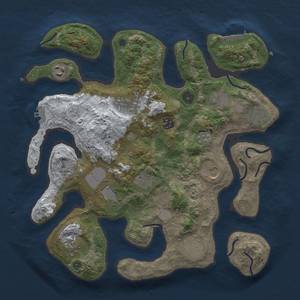 Thumbnail Rust Map: Procedural Map, Size: 3700, Seed: 919101625, 20 Monuments