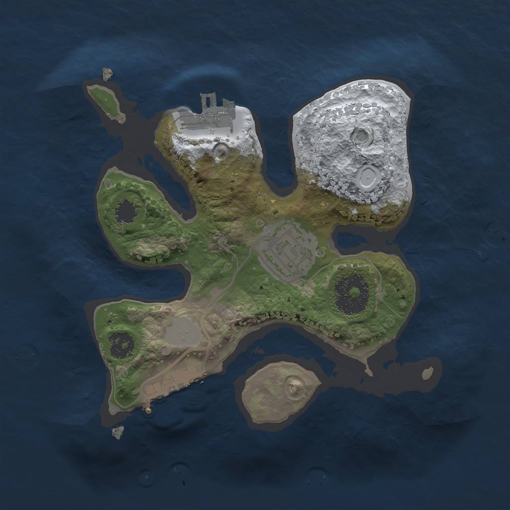 Rust Map: Procedural Map, Size: 2017, Seed: 13825, 8 Monuments