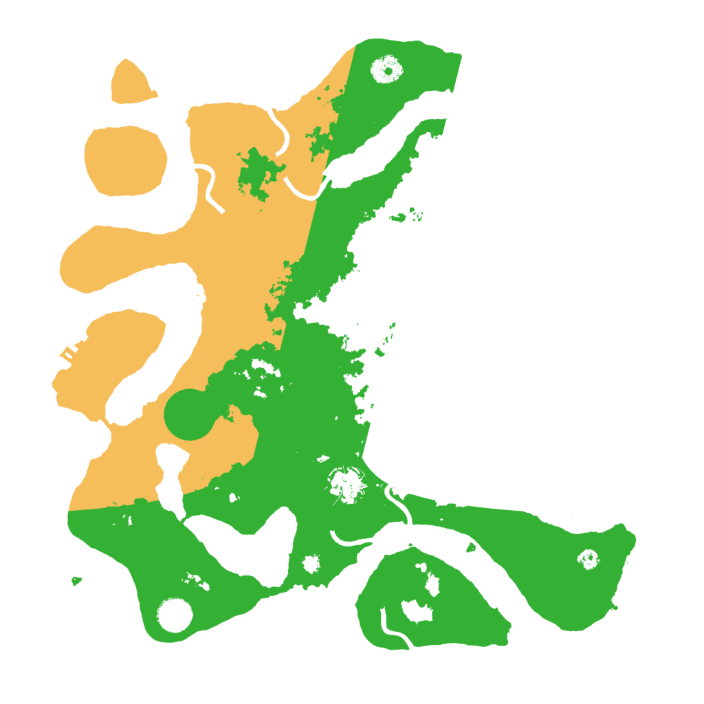 Biome Rust Map: Procedural Map, Size: 3600, Seed: 29