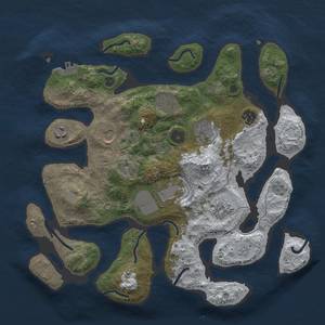 Thumbnail Rust Map: Procedural Map, Size: 3500, Seed: 10753041, 16 Monuments