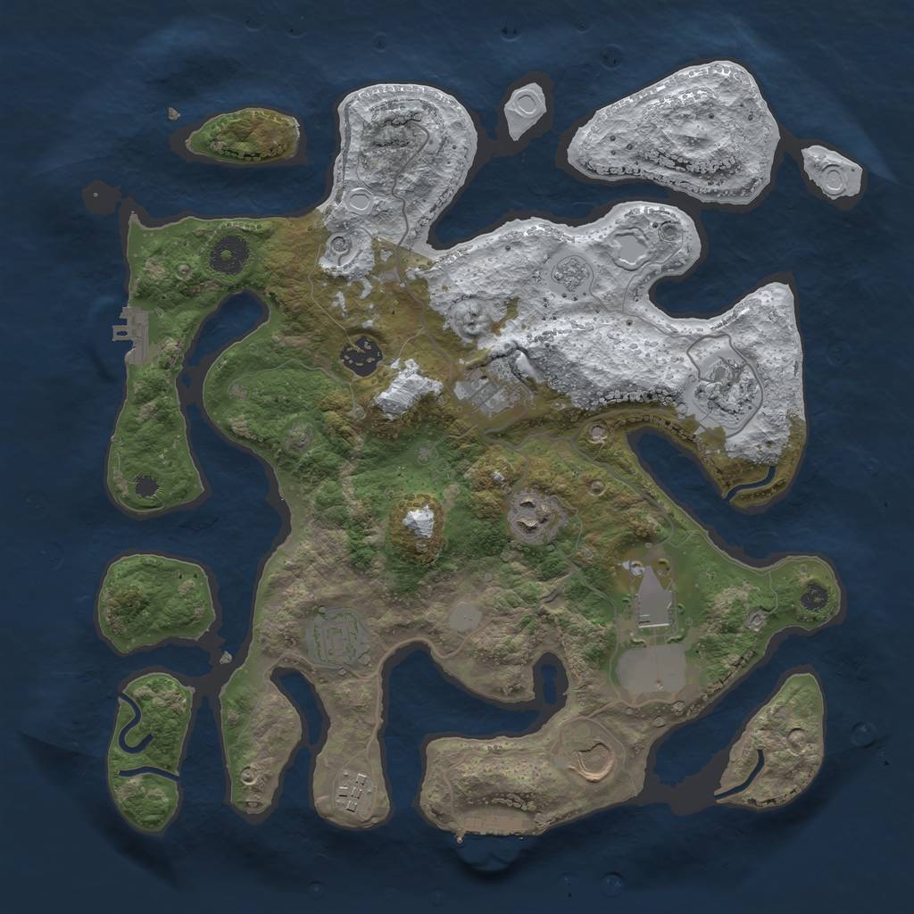 Rust Map: Procedural Map, Size: 3550, Seed: 152904, 17 Monuments