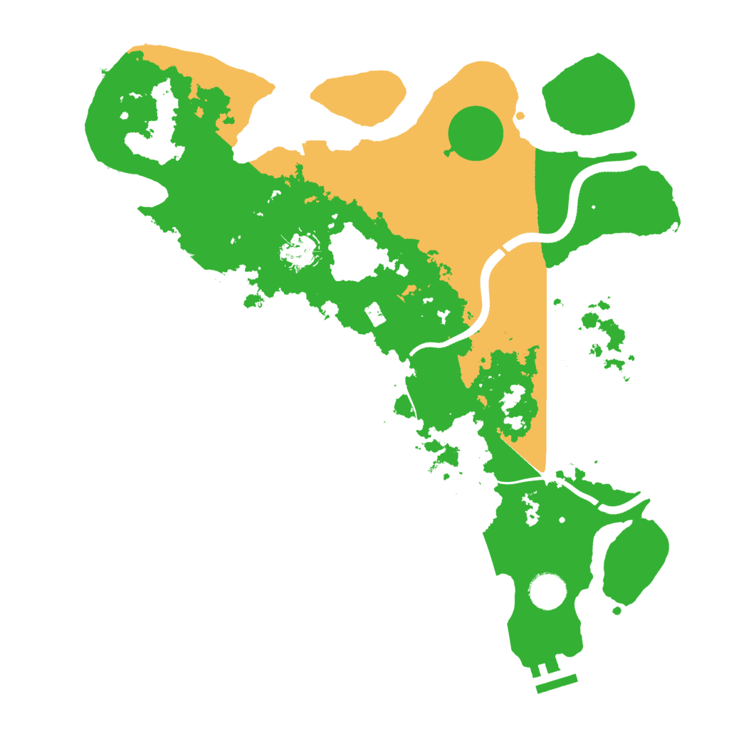 Biome Rust Map: Procedural Map, Size: 3500, Seed: 2054125546