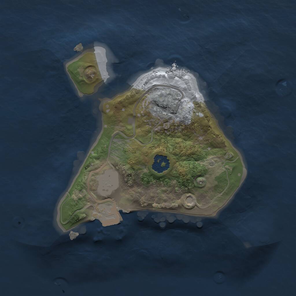 Rust Map: Procedural Map, Size: 1650, Seed: 6434423, 1 Monuments