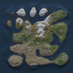 Thumbnail Rust Map: Procedural Map, Size: 3000, Seed: 18, 13 Monuments