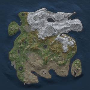Thumbnail Rust Map: Procedural Map, Size: 3000, Seed: 55512, 14 Monuments