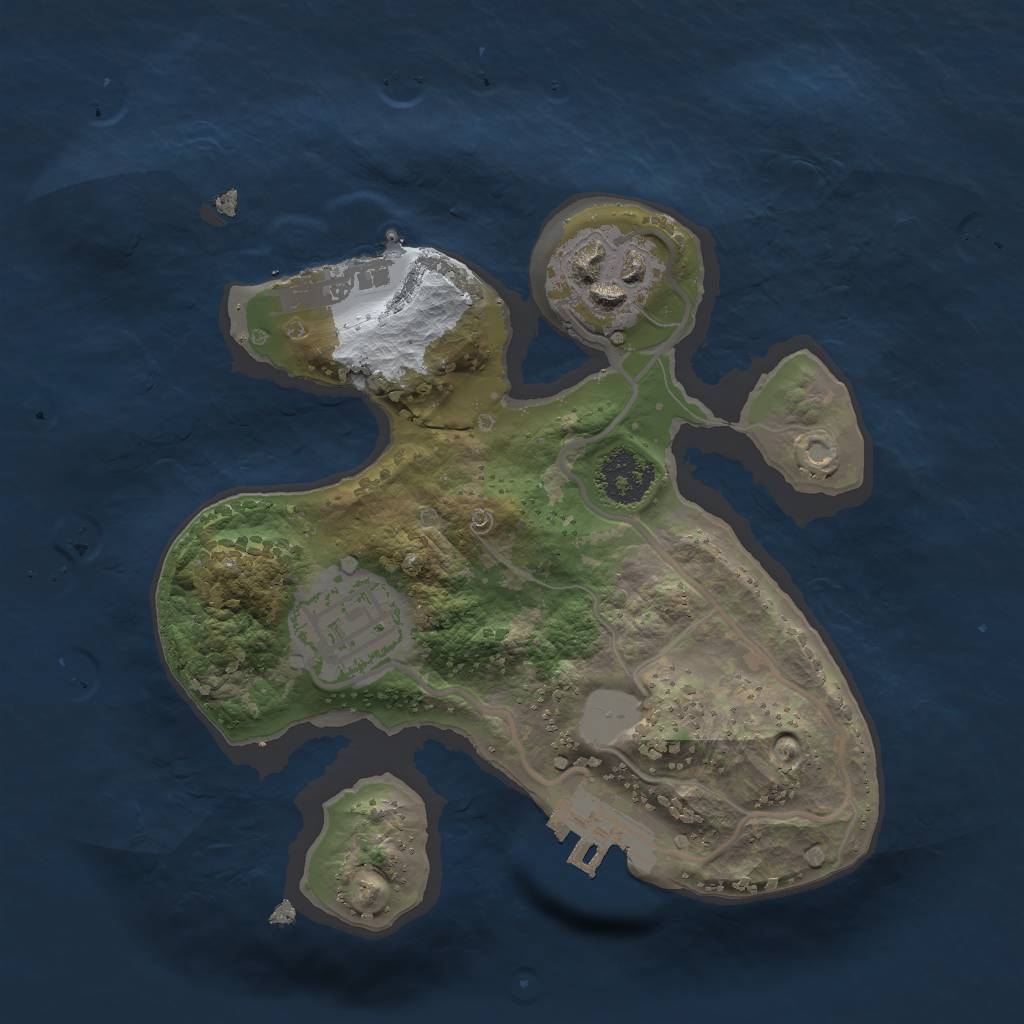 Rust Map: Procedural Map, Size: 2000, Seed: 92549, 9 Monuments