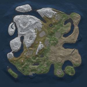 Thumbnail Rust Map: Procedural Map, Size: 3500, Seed: 676734290, 19 Monuments