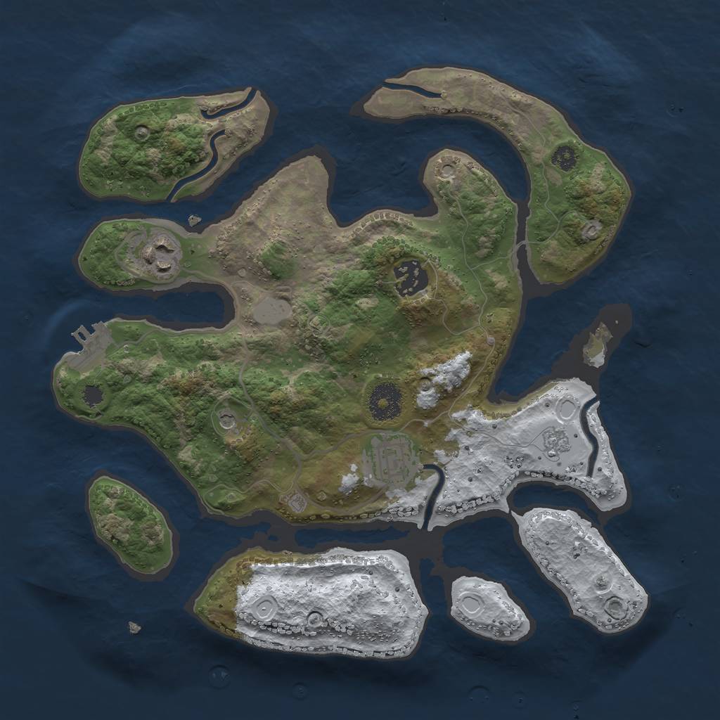 Rust Map: Procedural Map, Size: 3000, Seed: 11322, 11 Monuments
