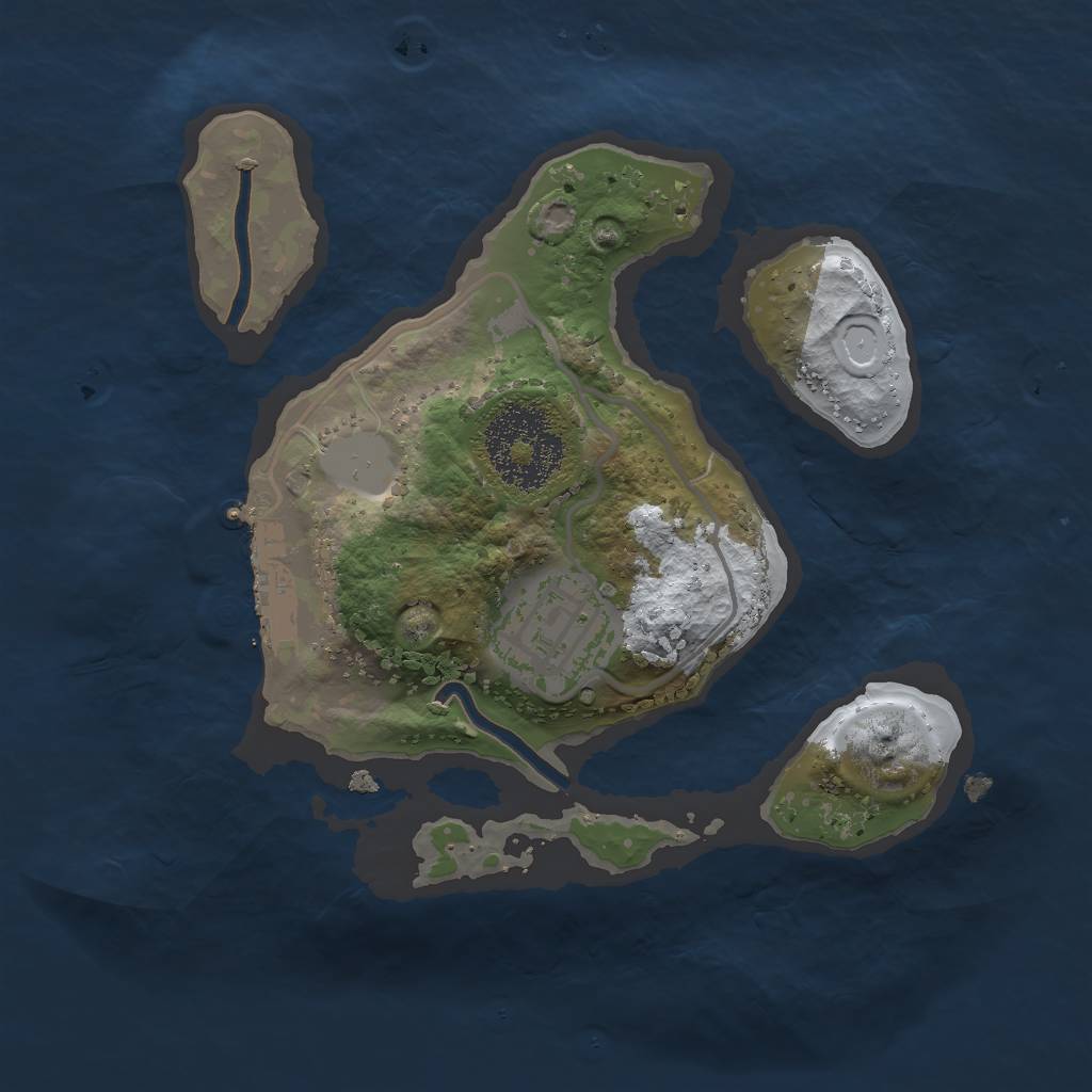 Rust Map: Procedural Map, Size: 2000, Seed: 1662760389, 7 Monuments