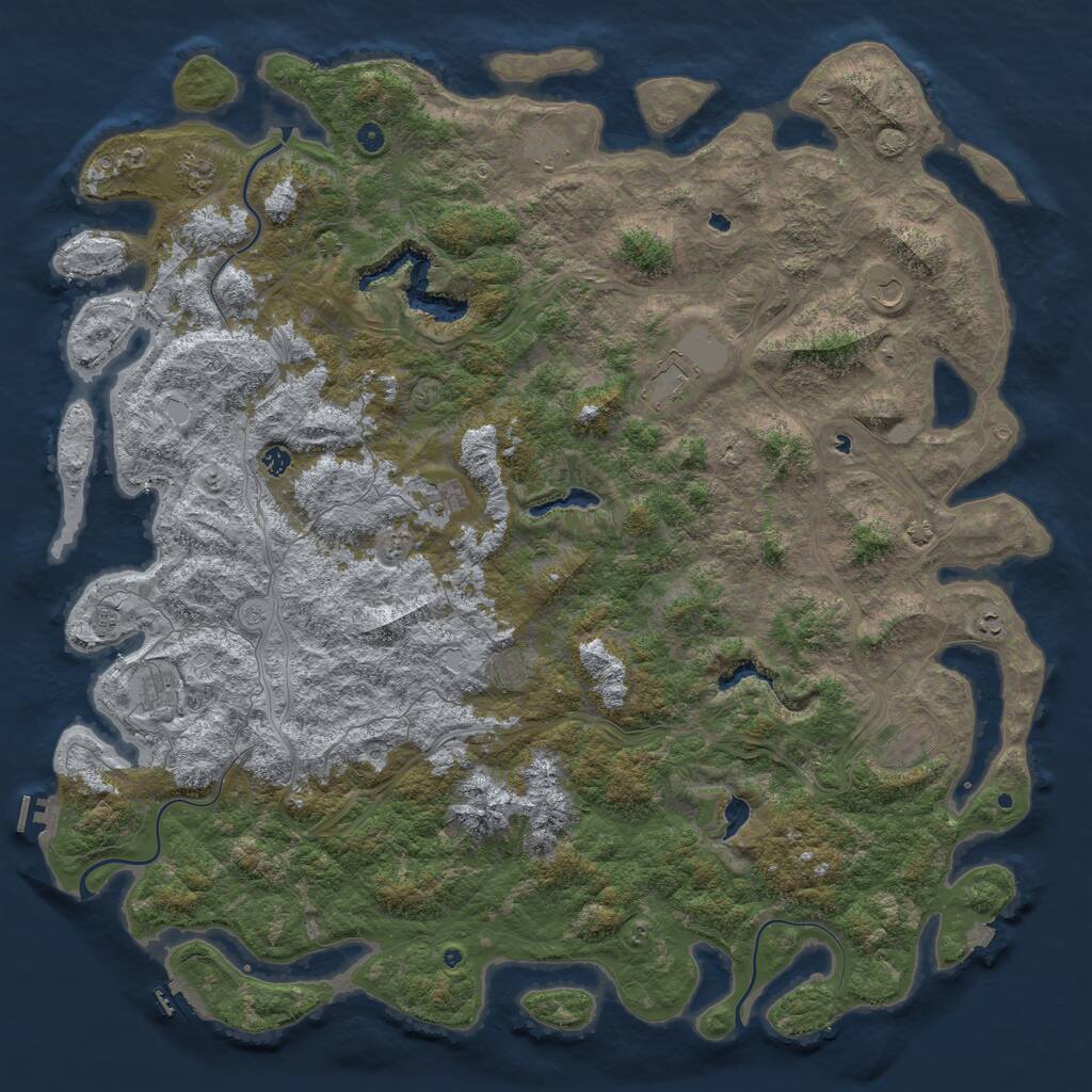 Rust Map: Procedural Map, Size: 6000, Seed: 15346998, 17 Monuments