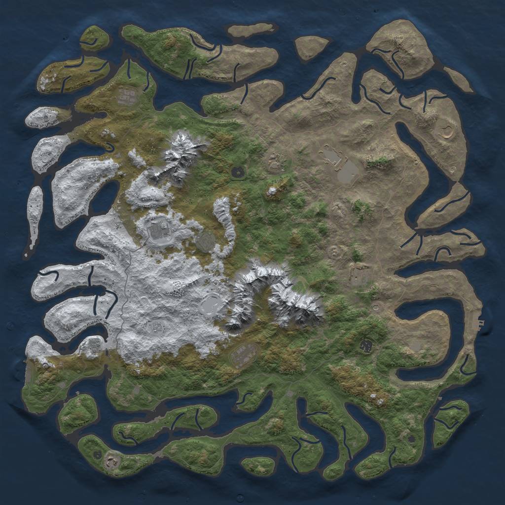 Rust Map: Procedural Map, Size: 6000, Seed: 15346998, 20 Monuments