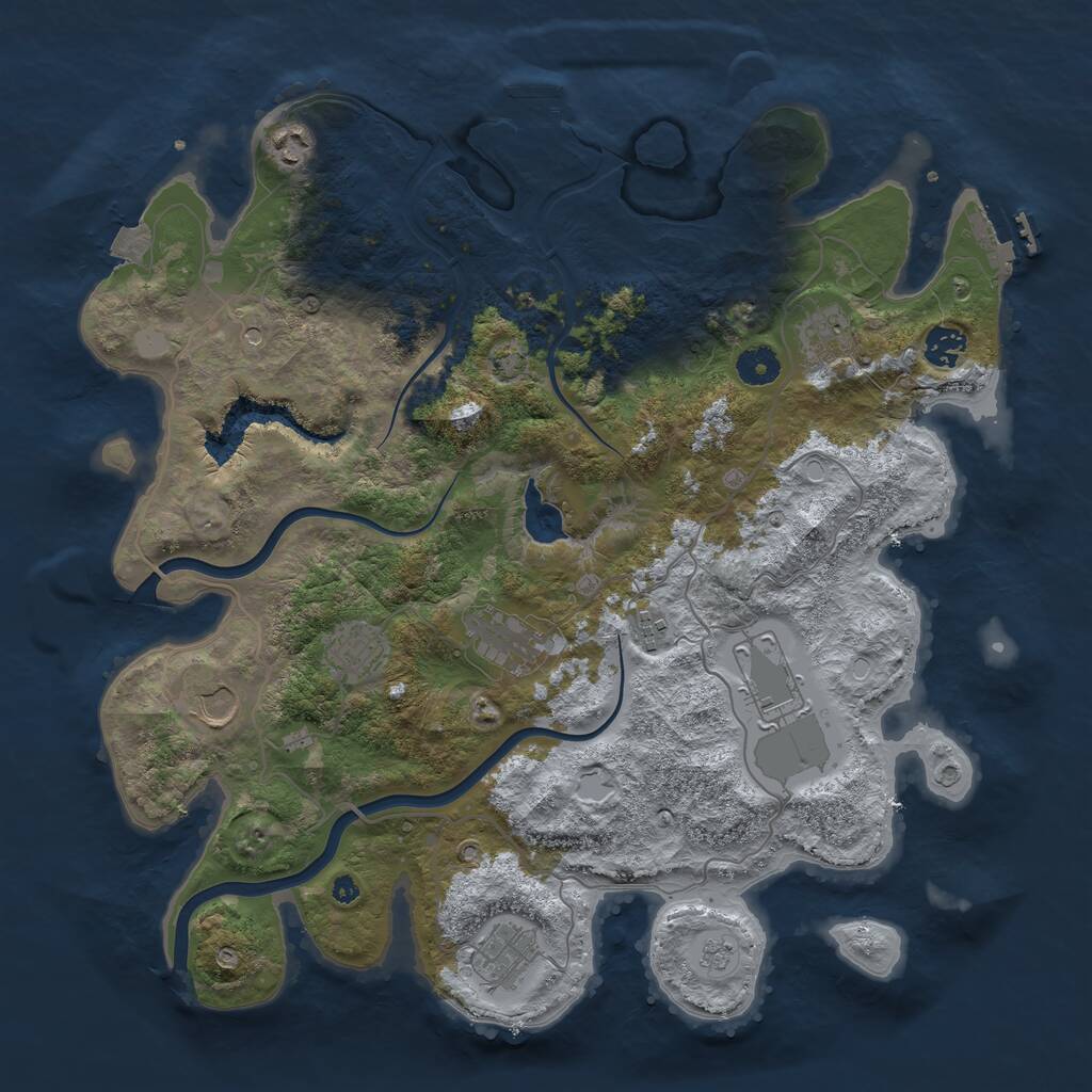 Rust Map: Procedural Map, Size: 4000, Seed: 10022022, 15 Monuments