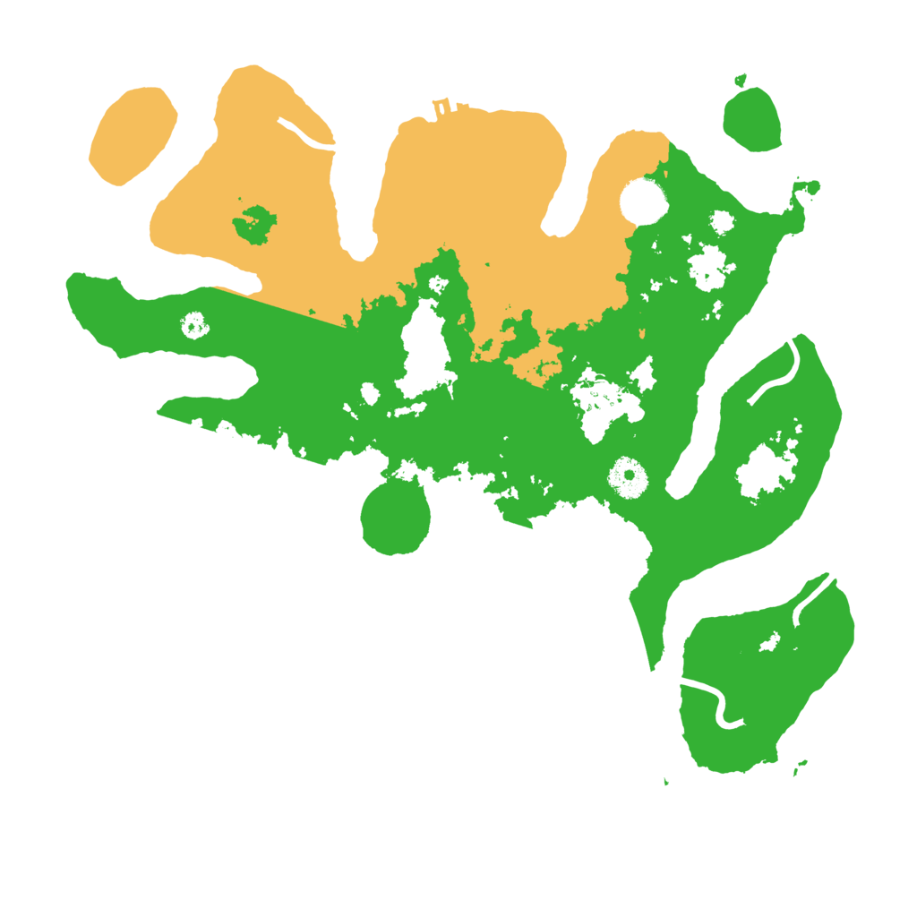 Biome Rust Map: Procedural Map, Size: 3500, Seed: 16609