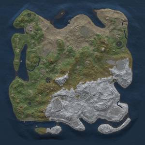 Thumbnail Rust Map: Procedural Map, Size: 3900, Seed: 10753065, 18 Monuments