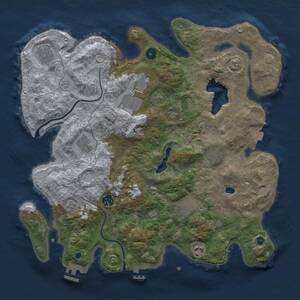 Thumbnail Rust Map: Procedural Map, Size: 4000, Seed: 1449543209, 15 Monuments