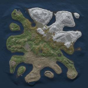 Thumbnail Rust Map: Procedural Map, Size: 3500, Seed: 39, 17 Monuments