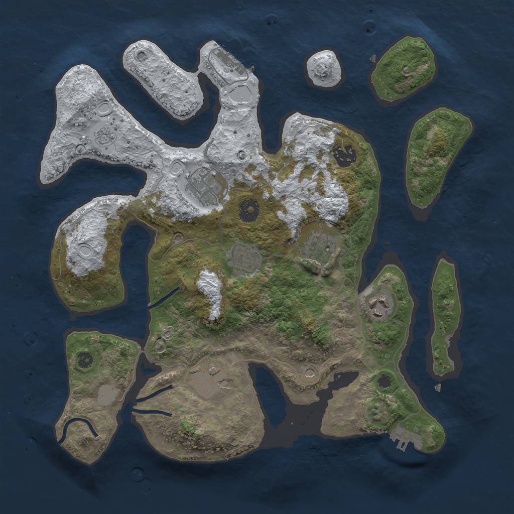 Rust Map: Procedural Map, Size: 3400, Seed: 1441457469, 15 Monuments