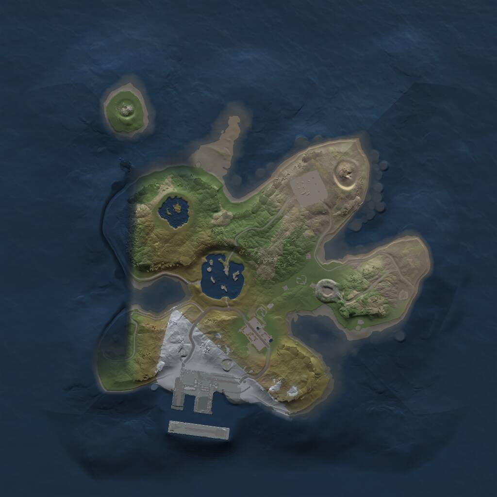 Rust Map: Procedural Map, Size: 1650, Seed: 45542333, 3 Monuments