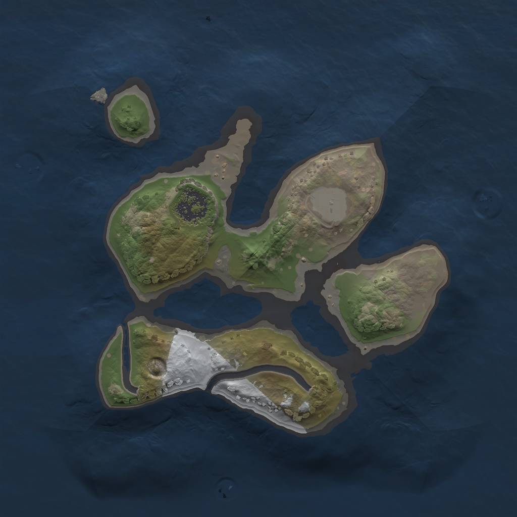 Rust Map: Procedural Map, Size: 1650, Seed: 45542333, 5 Monuments