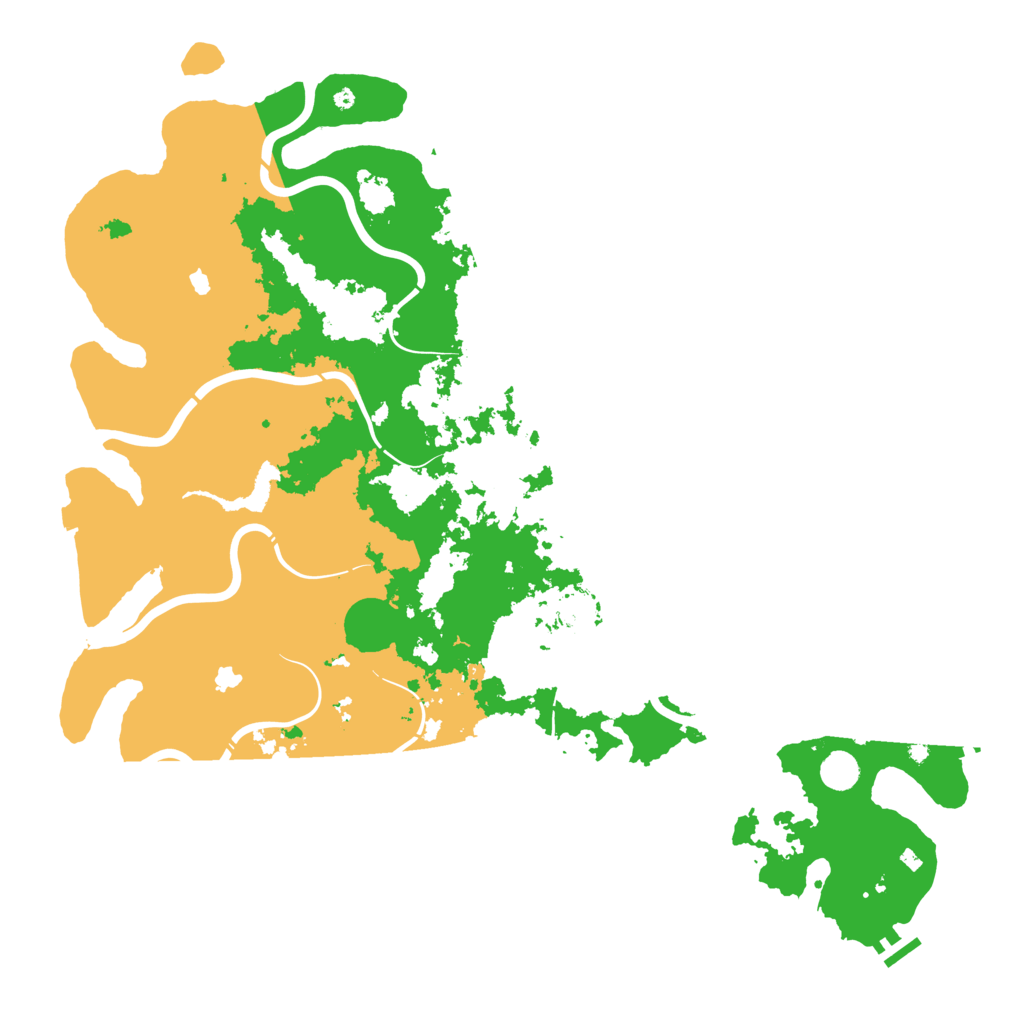 Biome Rust Map: Procedural Map, Size: 5000, Seed: 1233107301