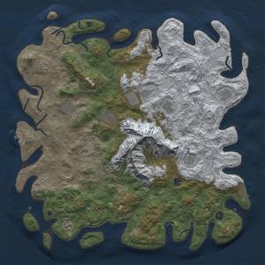 Thumbnail Rust Map: Procedural Map, Size: 5000, Seed: 1233107301, 20 Monuments