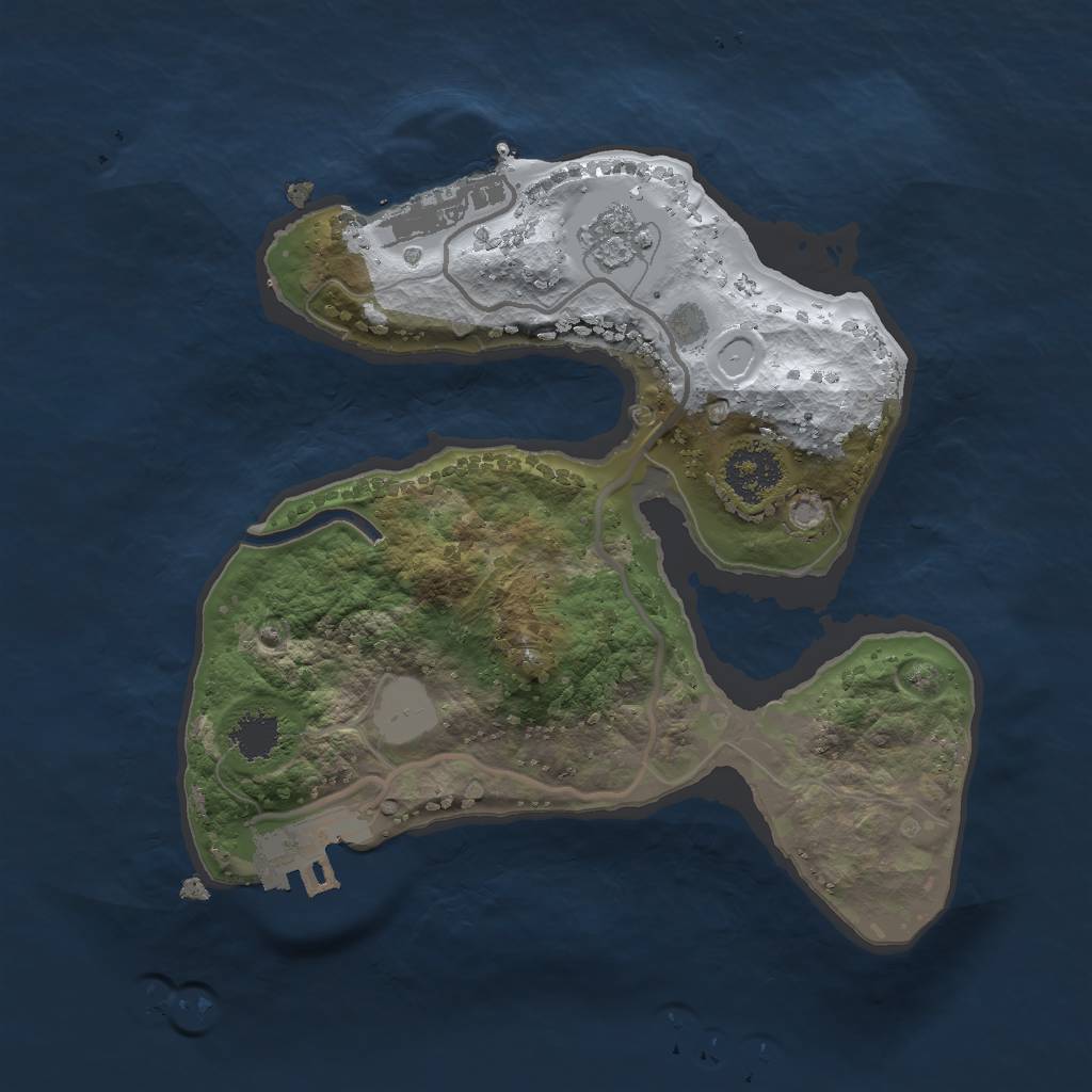 Rust Map: Procedural Map, Size: 2000, Seed: 2114811881, 8 Monuments