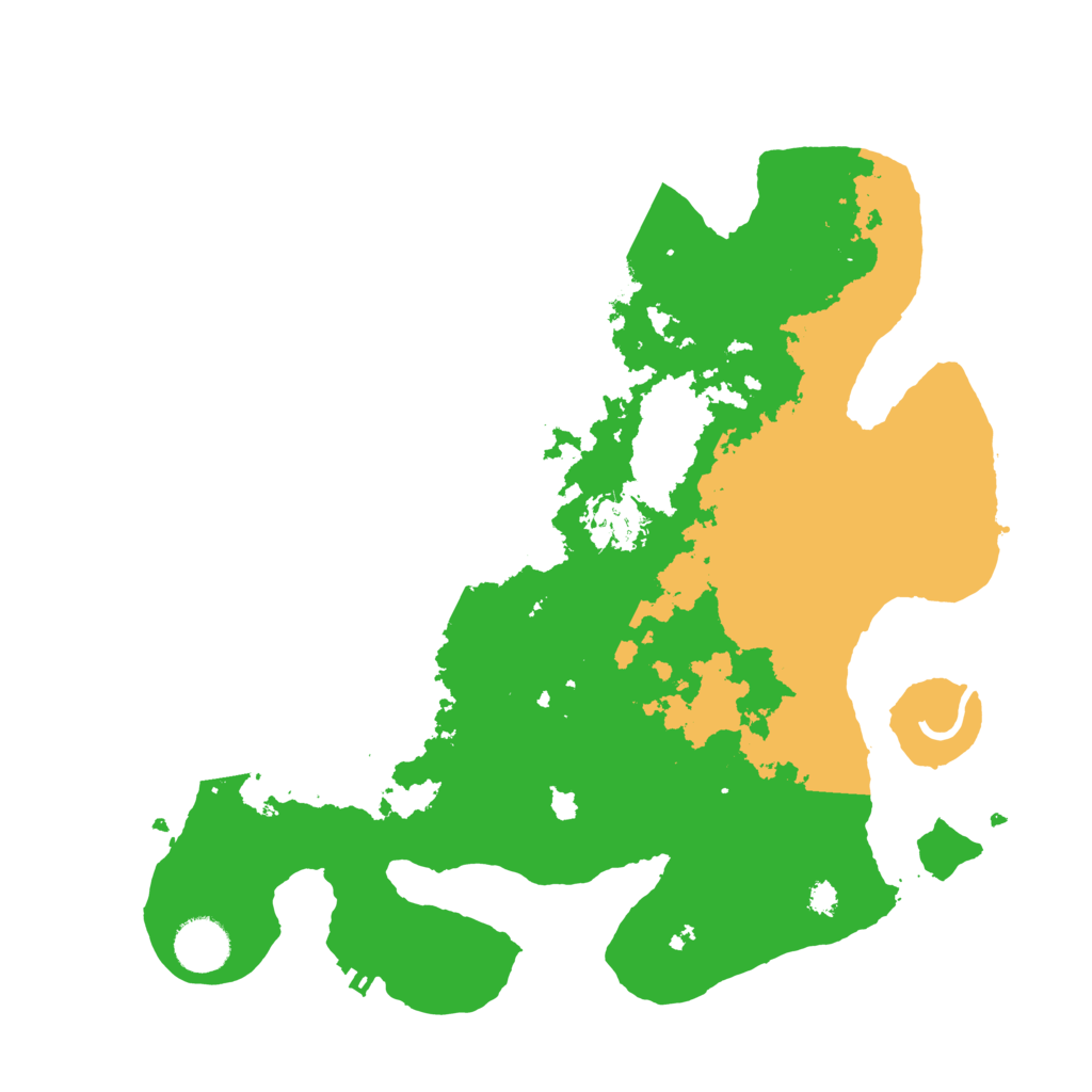 Biome Rust Map: Procedural Map, Size: 3500, Seed: 16951