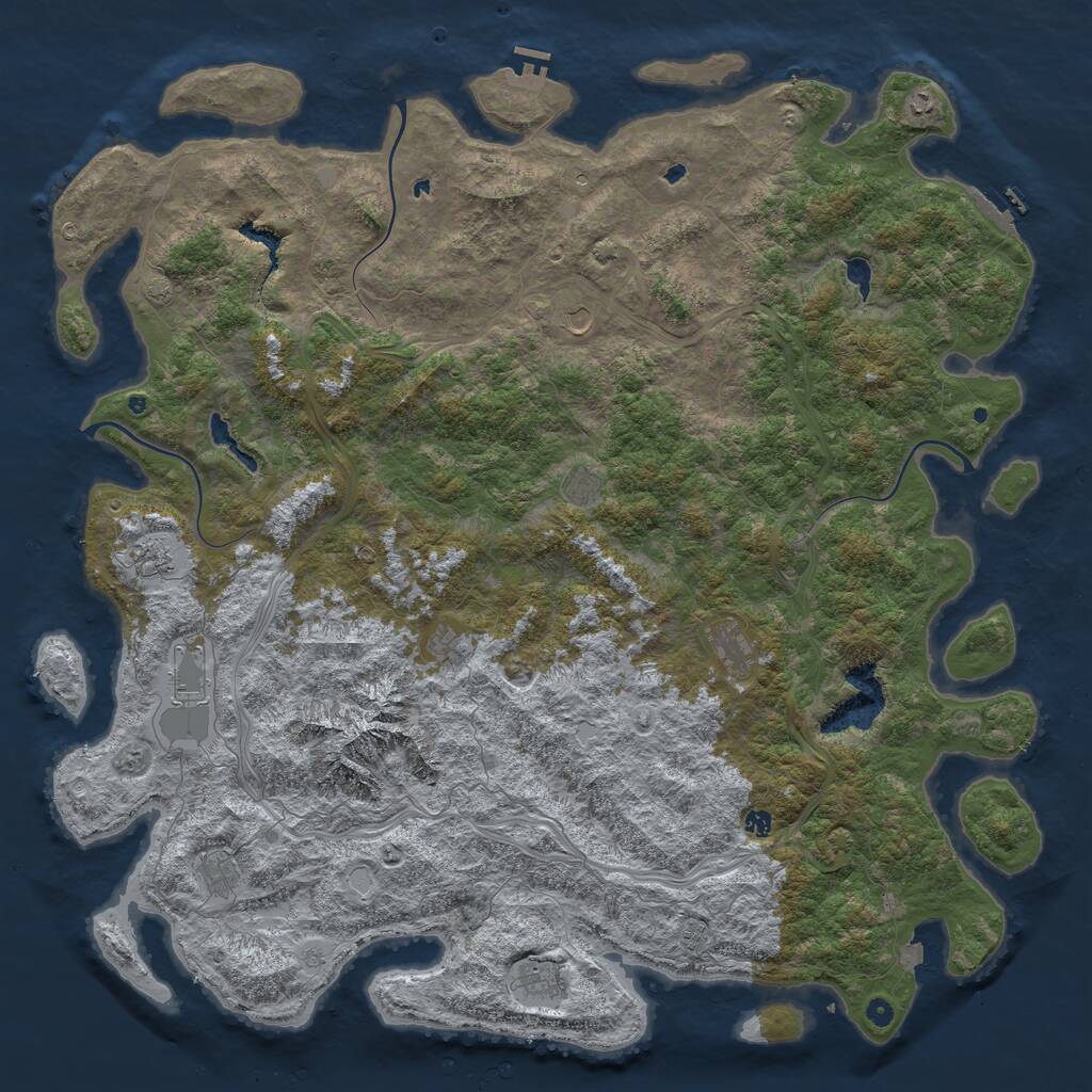 Rust Map: Procedural Map, Size: 5999, Seed: 2147483647, 17 Monuments