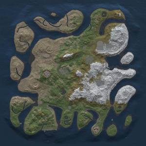 Thumbnail Rust Map: Procedural Map, Size: 4000, Seed: 1002, 16 Monuments