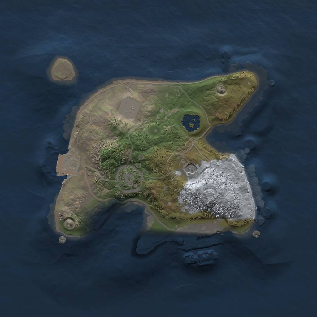 Rust Map: Procedural Map, Size: 1750, Seed: 299837, 4 Monuments