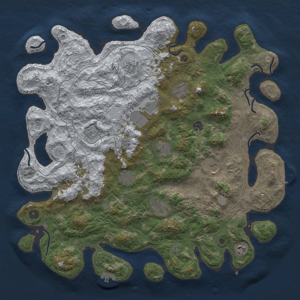 Rust Map: Procedural Map, Size: 4500, Seed: 18888, 20 Monuments