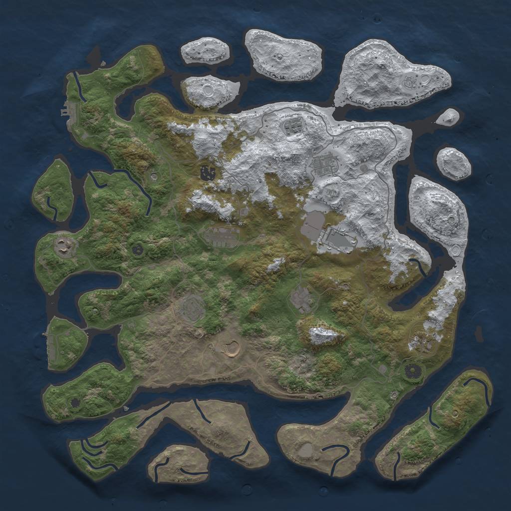 Rust Map: Procedural Map, Size: 4700, Seed: 675, 19 Monuments