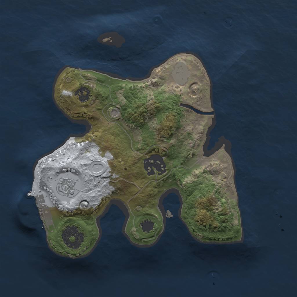 Rust Map: Procedural Map, Size: 2000, Seed: 483836483, 8 Monuments