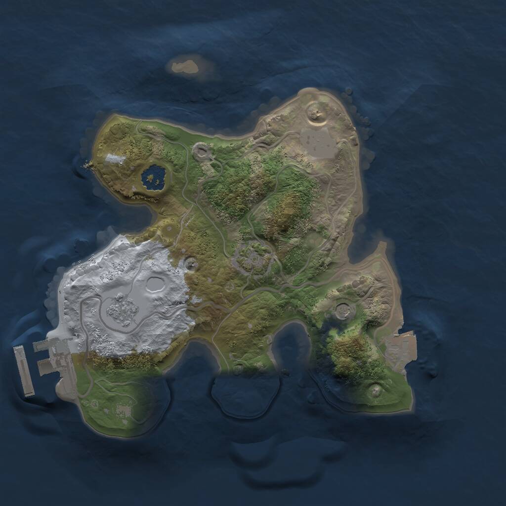 Rust Map: Procedural Map, Size: 2000, Seed: 483836483, 5 Monuments