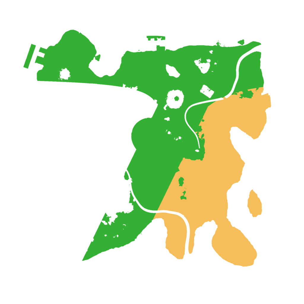 Biome Rust Map: Procedural Map, Size: 2500, Seed: 174892940