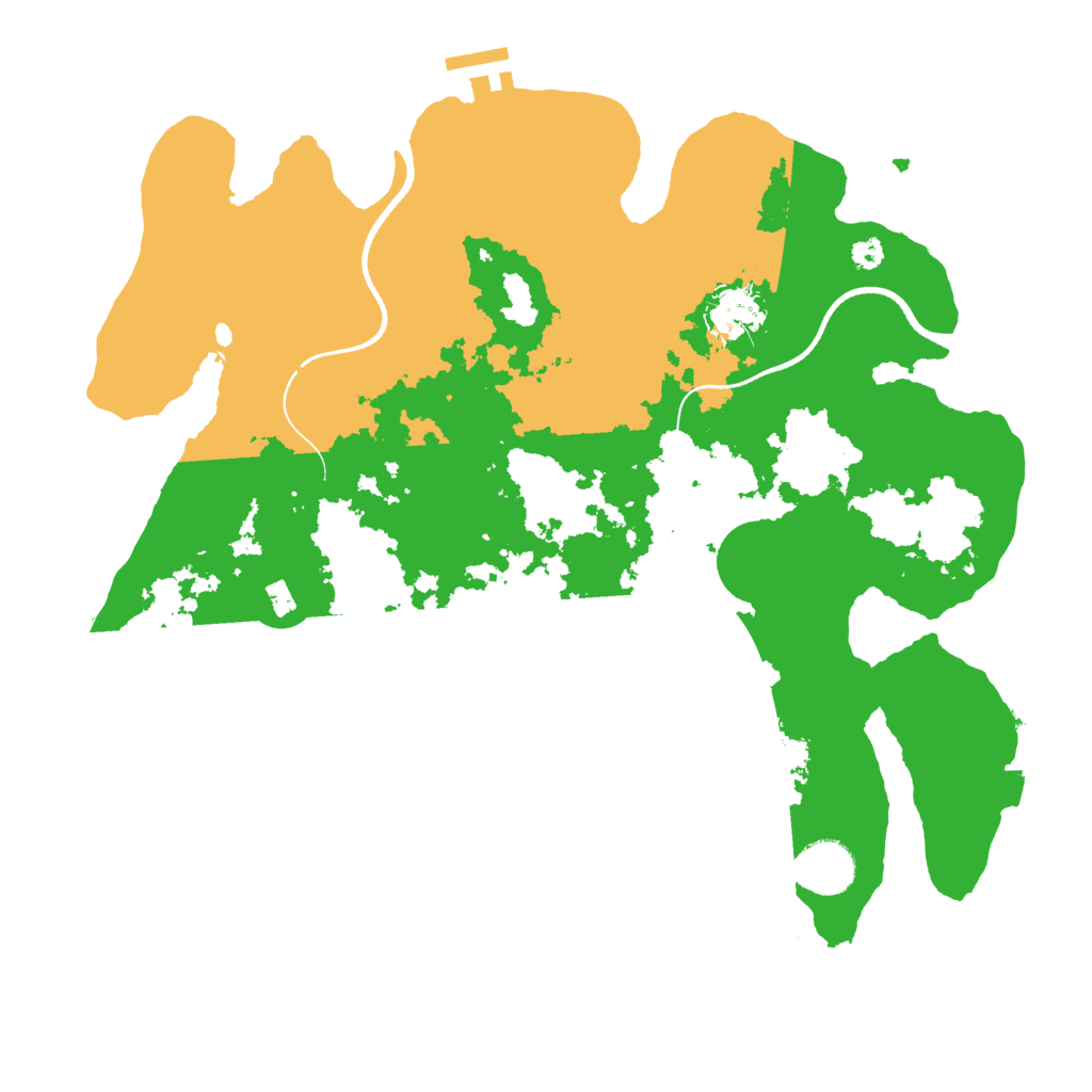Biome Rust Map: Procedural Map, Size: 3500, Seed: 40091219