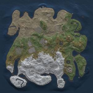 Thumbnail Rust Map: Procedural Map, Size: 3500, Seed: 40091219, 20 Monuments