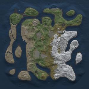 Thumbnail Rust Map: Procedural Map, Size: 3500, Seed: 1824, 16 Monuments