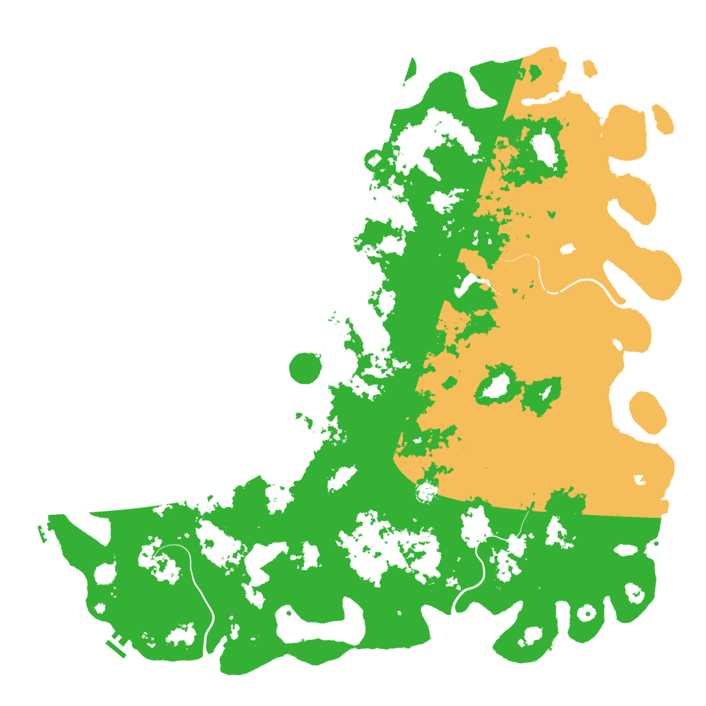 Biome Rust Map: Procedural Map, Size: 6000, Seed: 411453485