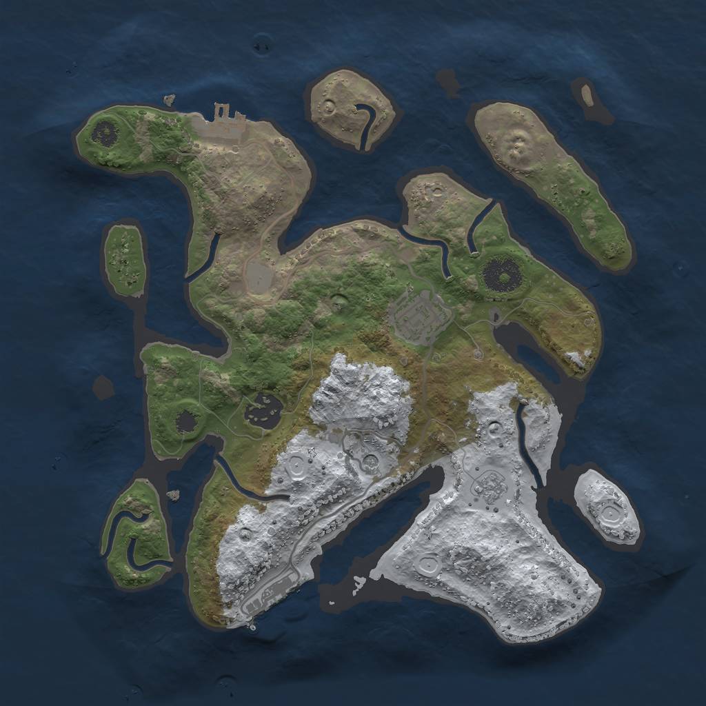 Rust Map: Procedural Map, Size: 2900, Seed: 71722732, 11 Monuments