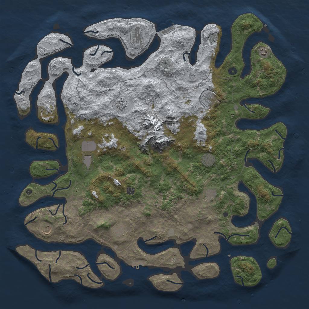 Rust Map: Procedural Map, Size: 5500, Seed: 112222, 20 Monuments