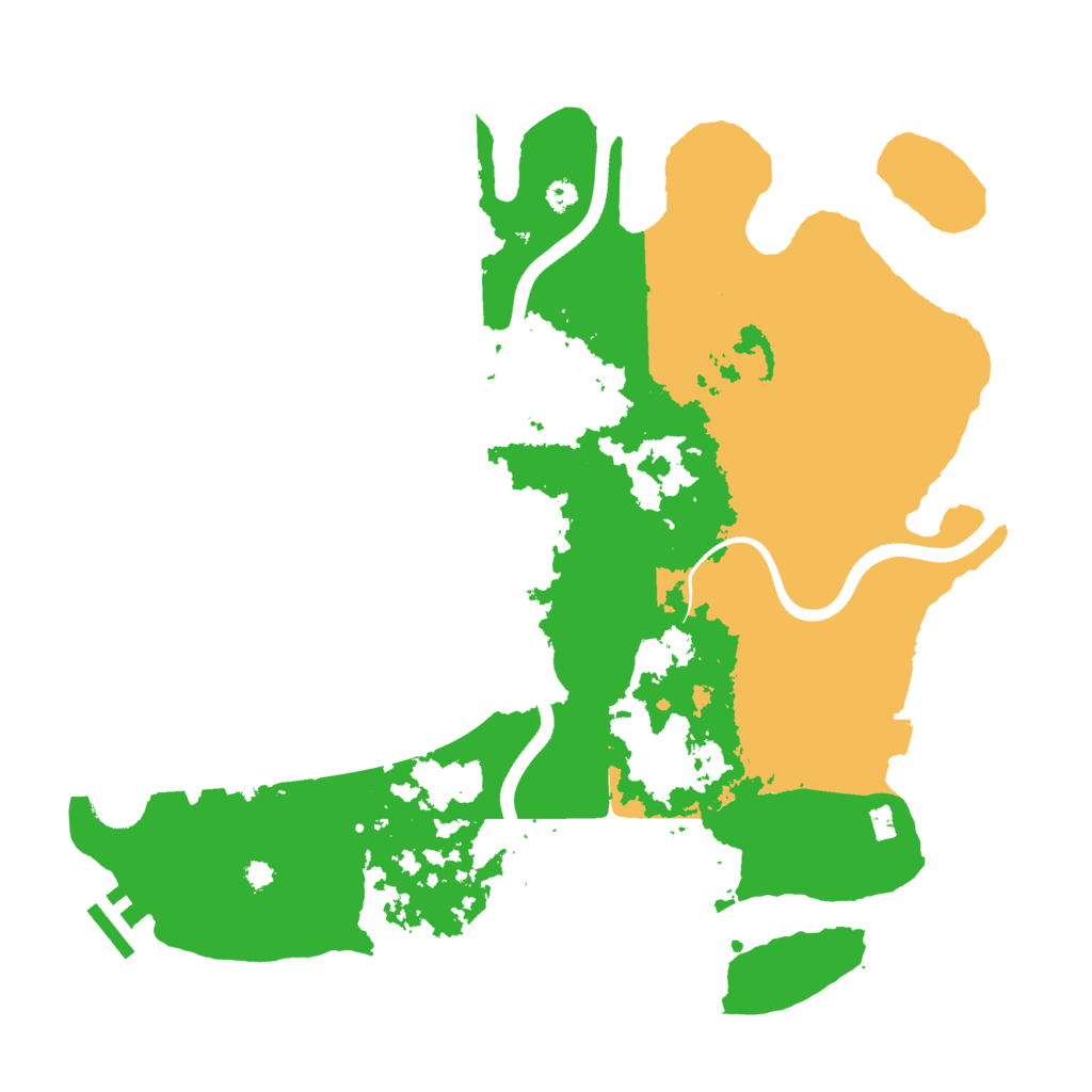 Biome Rust Map: Procedural Map, Size: 3550, Seed: 654417